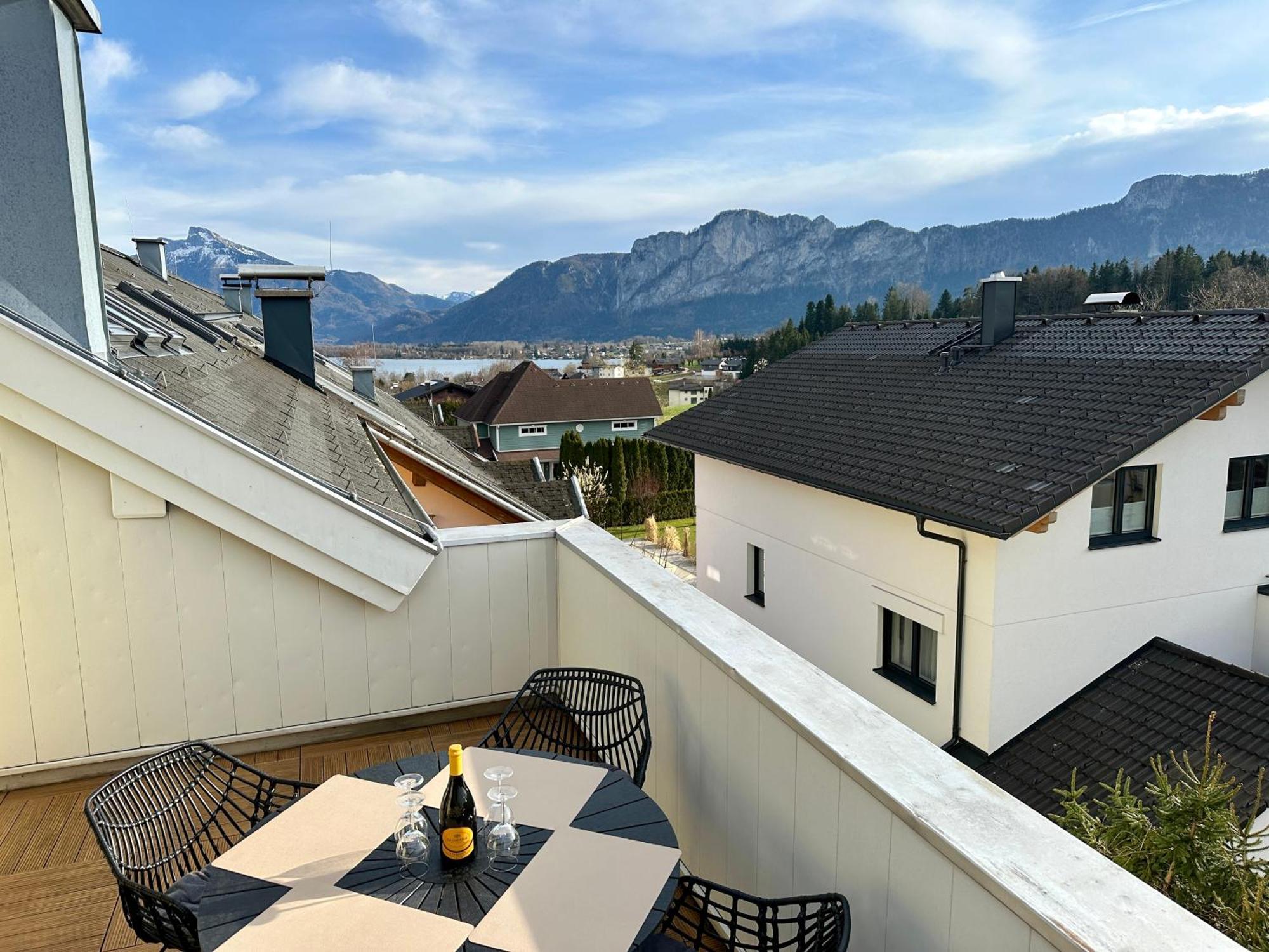 17Er Apartment Mit Sauna Und Privater Garage Mondsee Extérieur photo